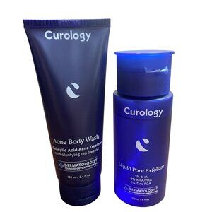 Curology Acne Body Wash 3.4 oz and Liquid Pore Exfoliant 4 oz Set